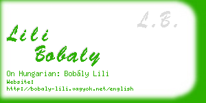 lili bobaly business card